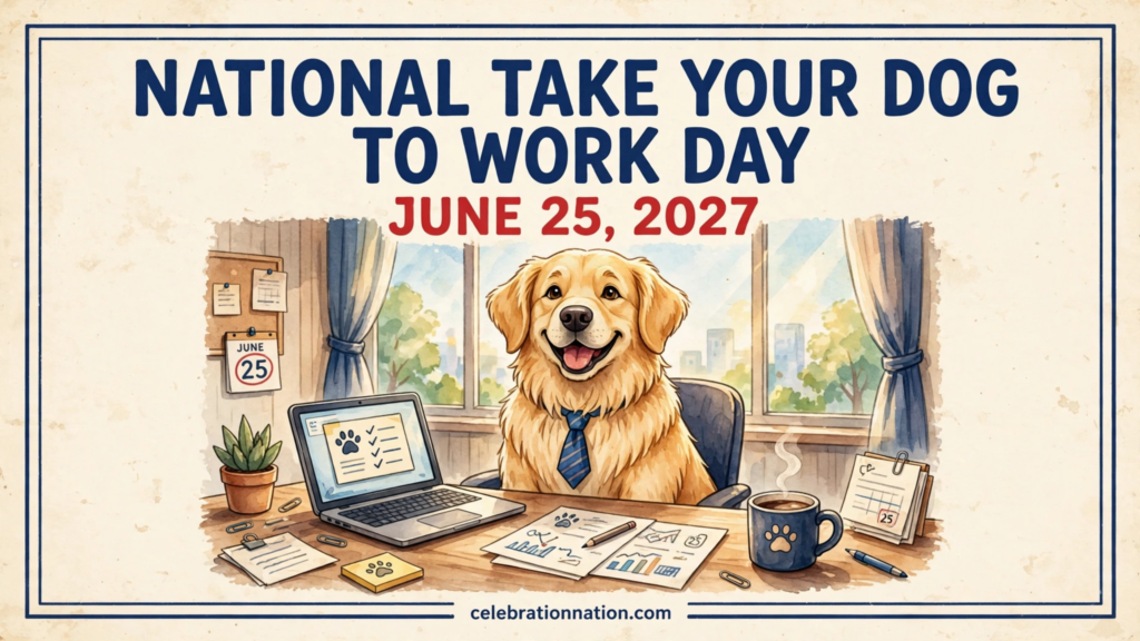 National Take Your Dog to Work Day poster