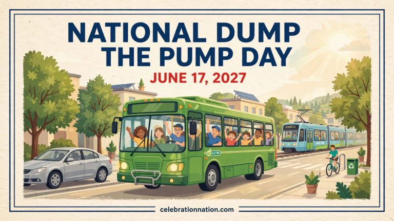 National Dump the Pump Day poster