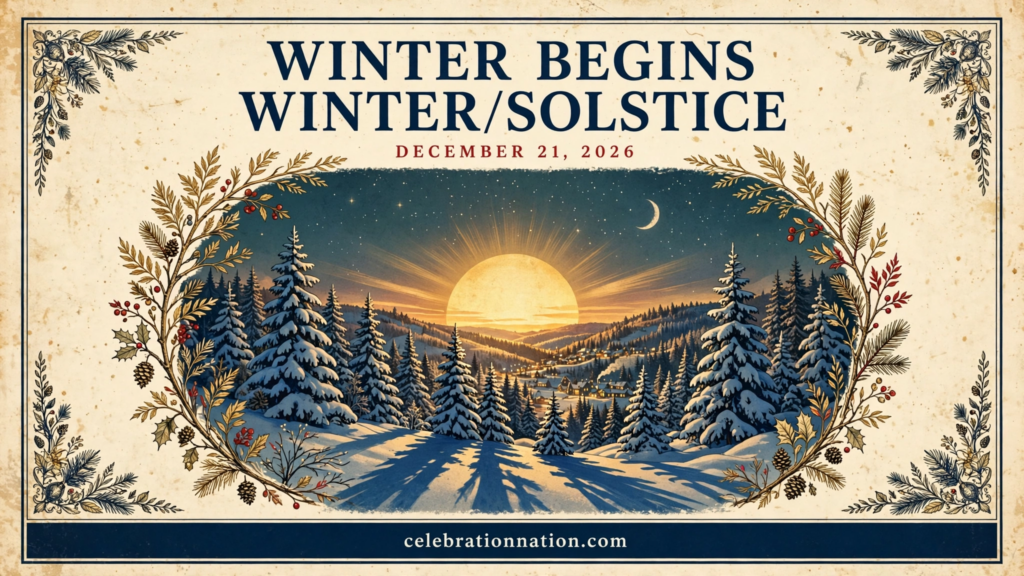 Winter Begins/Winter Solstice poster