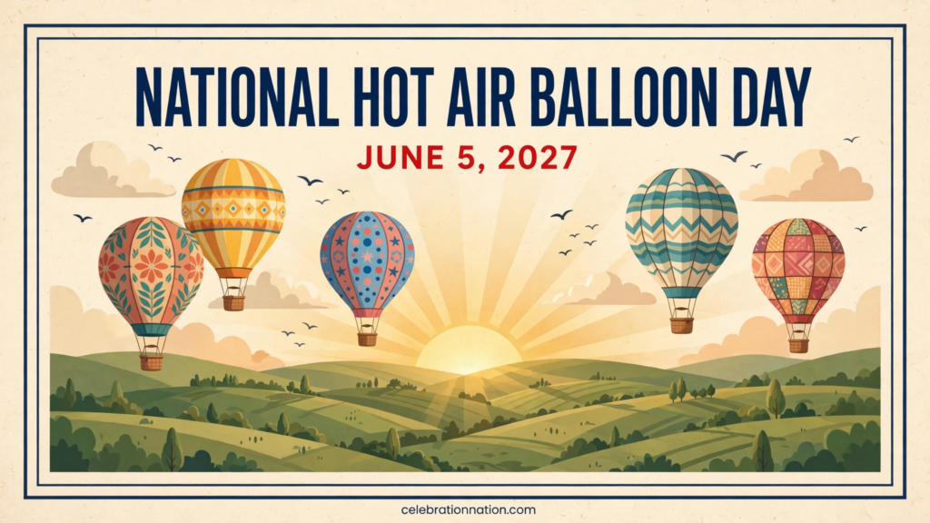 National Hot Air Balloon Day poster