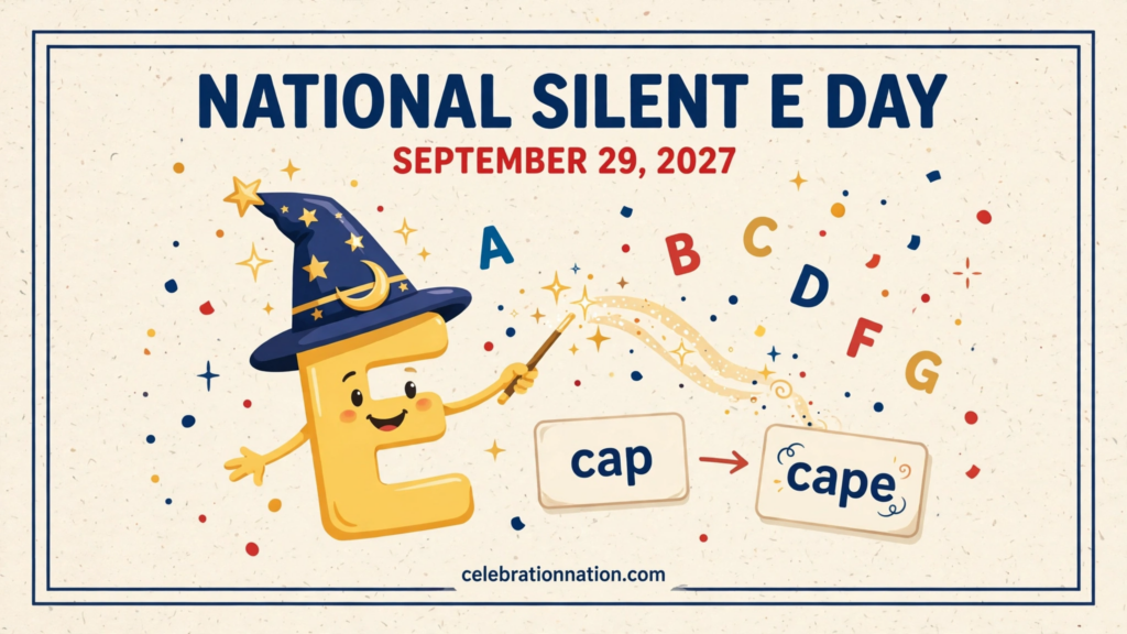 National Silent E Day poster