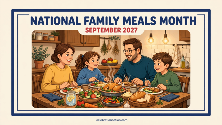 National Family Meals Month poster
