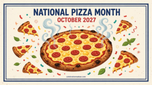 National Pizza Month 16x9 landscape poster
