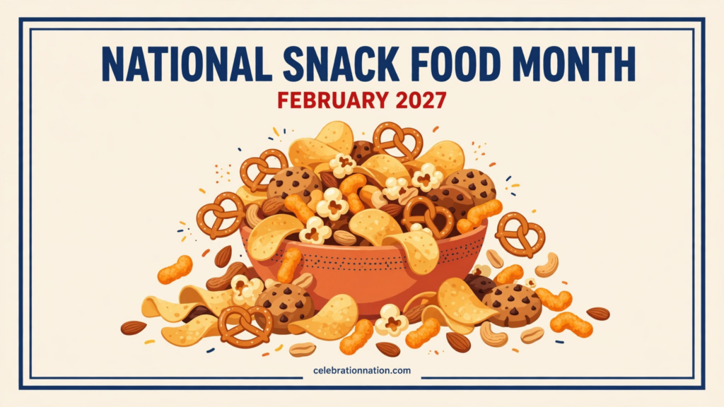 National Snack Food Month poster