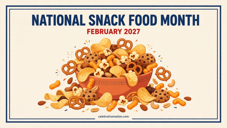 National Snack Food Month poster