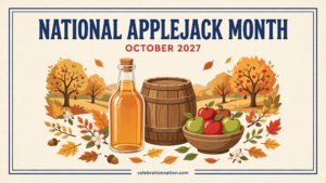 National Applejack Month 16x9 landscape poster