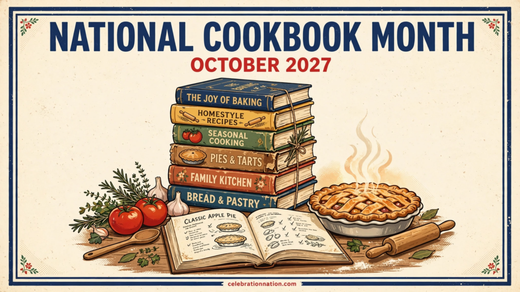 National Cookbook Month poster