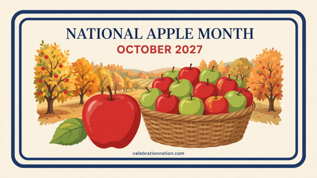 National Apple Month poster
