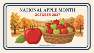 National Apple Month 16x9 landscape poster