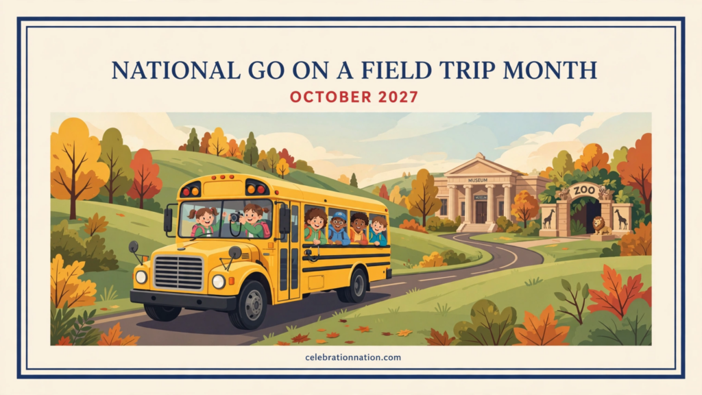 National Go on a Field Trip Month poster