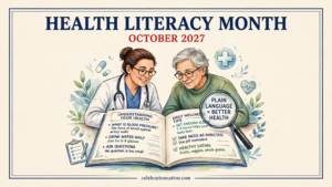 Health Literacy Month 16x9 landscape poster