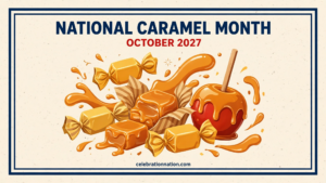 National Caramel Month 16x9 landscape poster