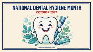 National Dental Hygiene Month 16x9 landscape poster