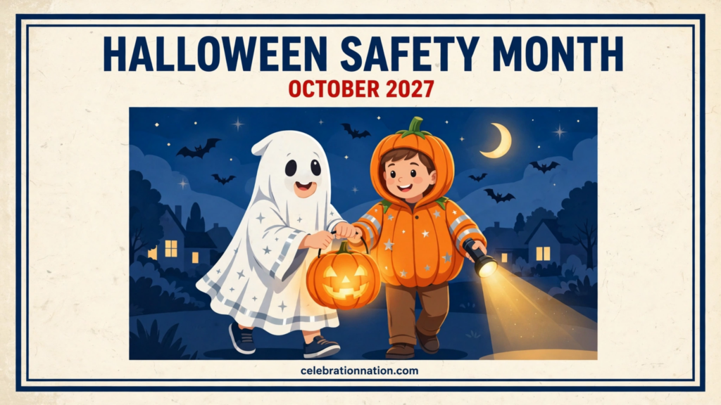 Halloween Safety Month poster