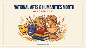 National Arts & Humanities Month 16x9 landscape poster