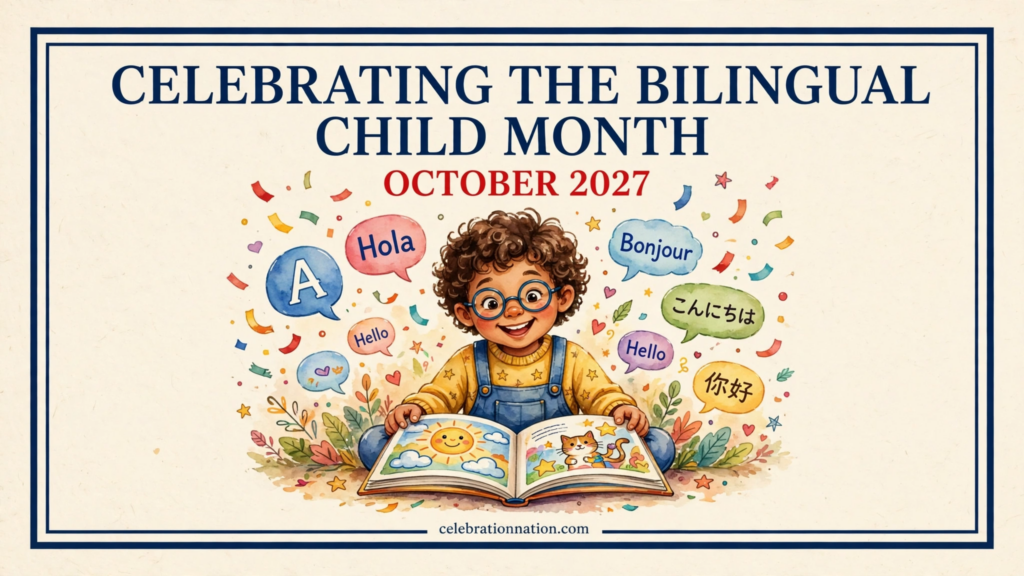 Celebrating the Bilingual Child Month poster