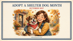Adopt a Shelter Dog Month 16x9 landscape poster