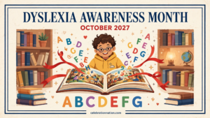 Dyslexia Awareness Month 16x9 landscape poster