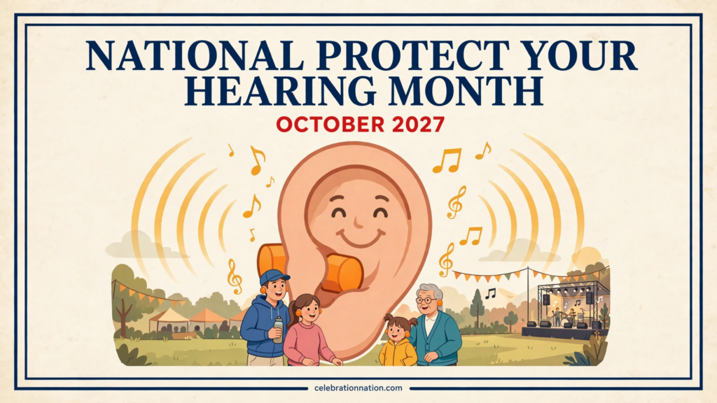 National Protect Your Hearing Month poster