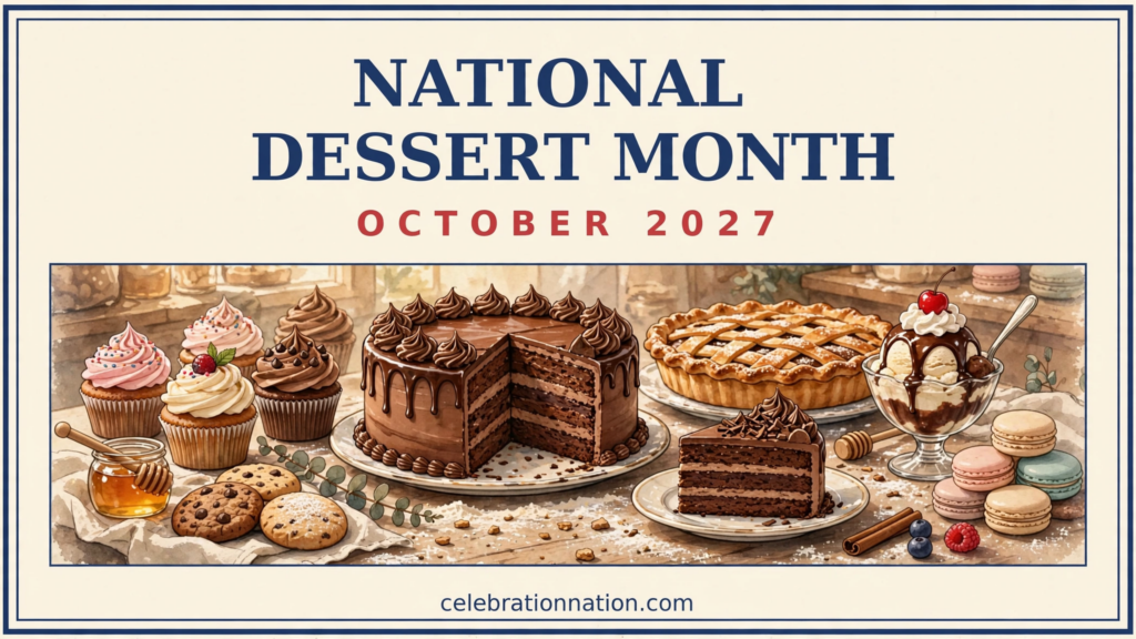 National Dessert Month poster