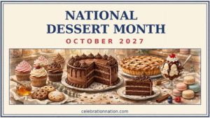 National Dessert Month 16x9 landscape poster