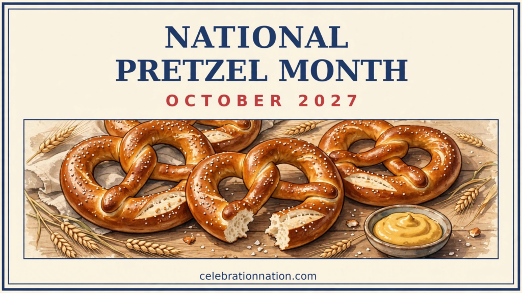 National Pretzel Month poster
