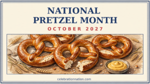 National Pretzel Month 16x9 landscape poster