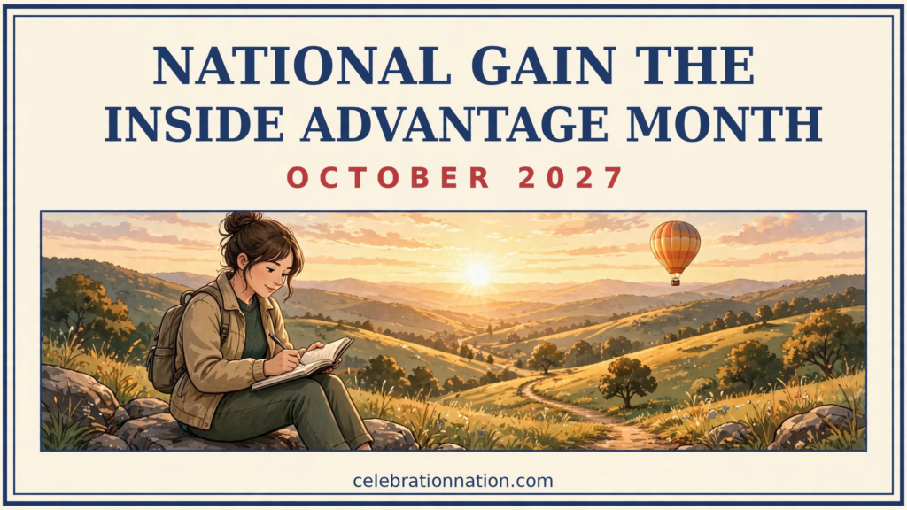 National “Gain the Inside Advantage” Month poster