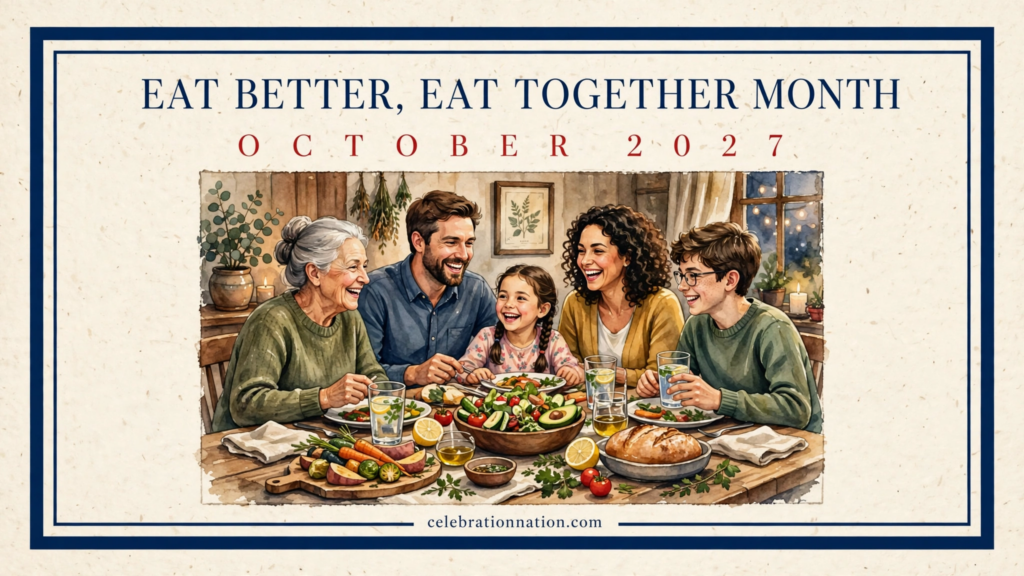 Eat Better, Eat Together Month poster