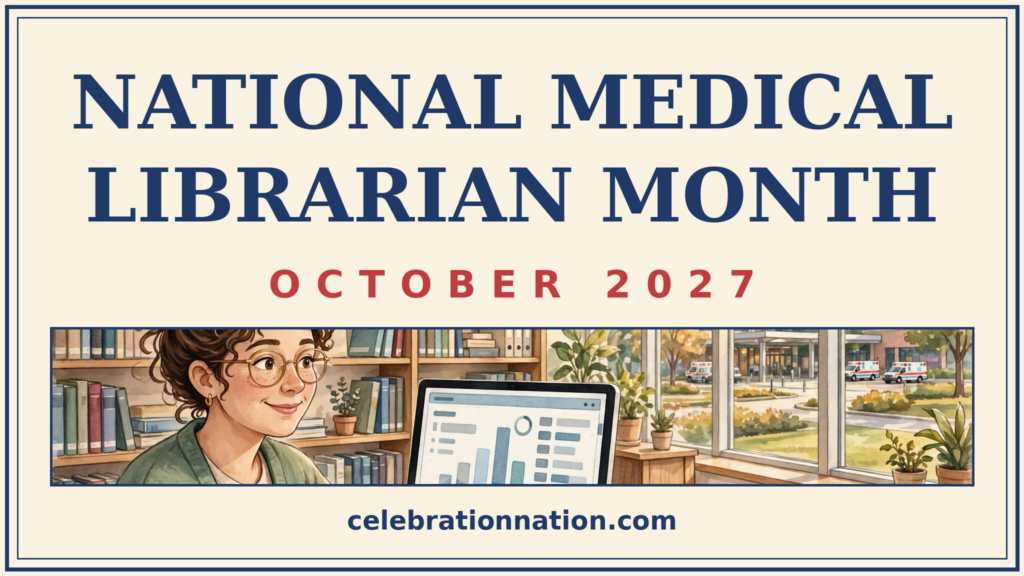 National Medical Librarian Month poster