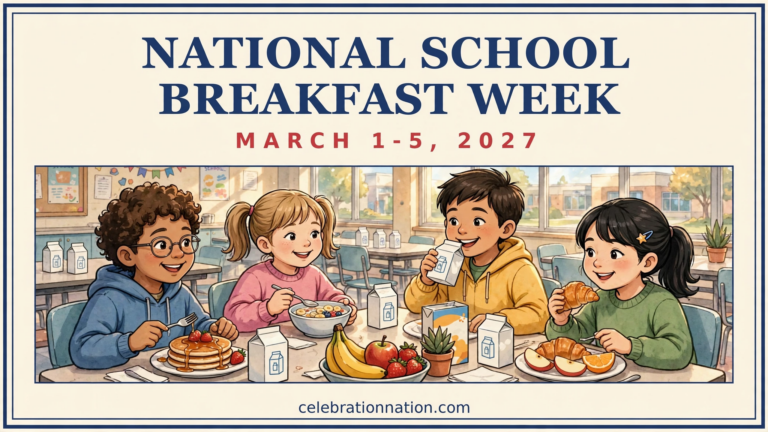 National School Breakfast Week poster
