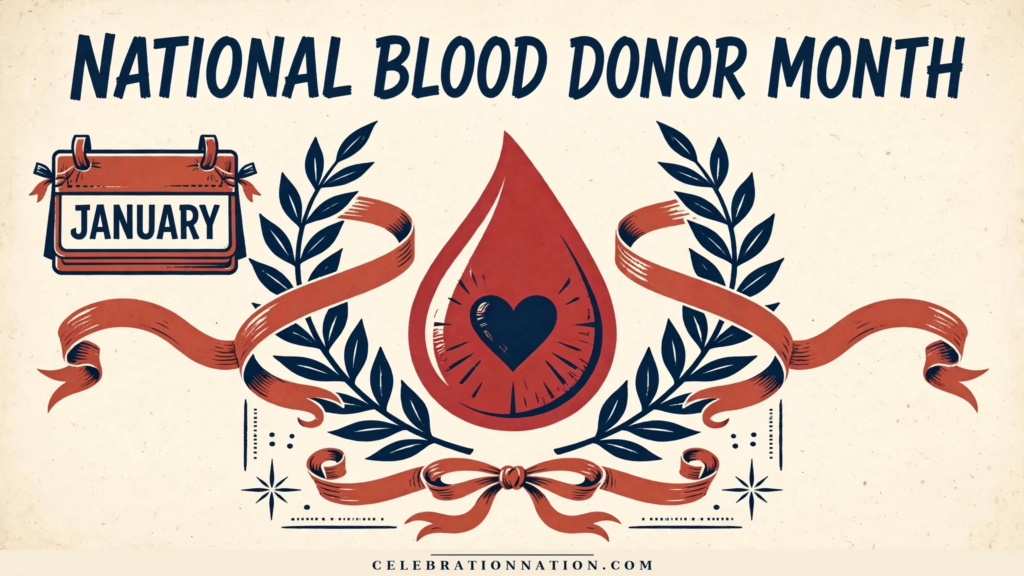 National Blood Donor Month poster