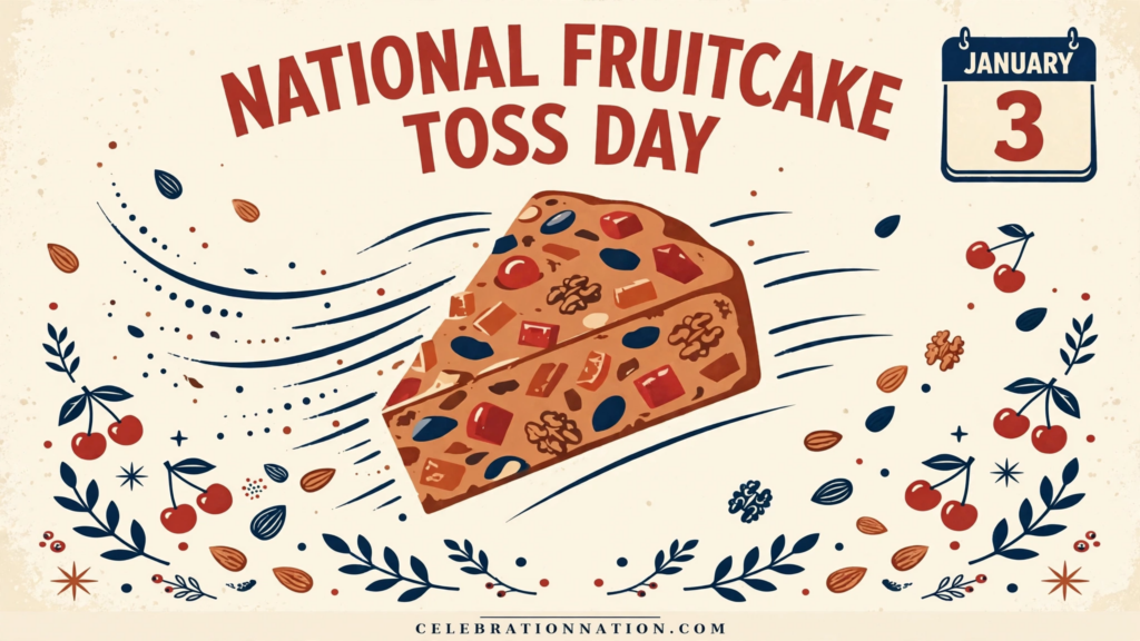 National Fruitcake Toss Day poster