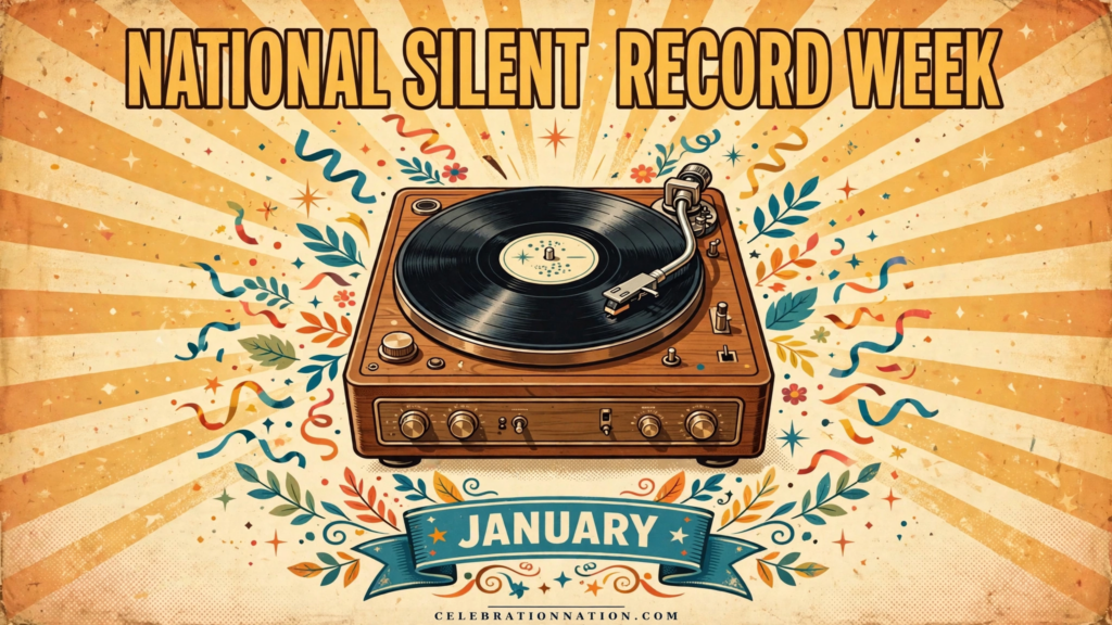 National Silent Record Week poster