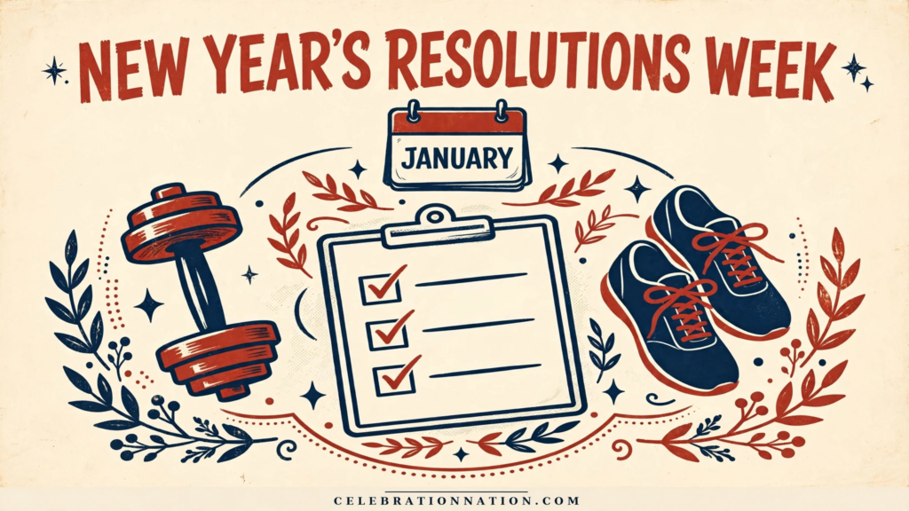 New Year’s Resolutions Week poster