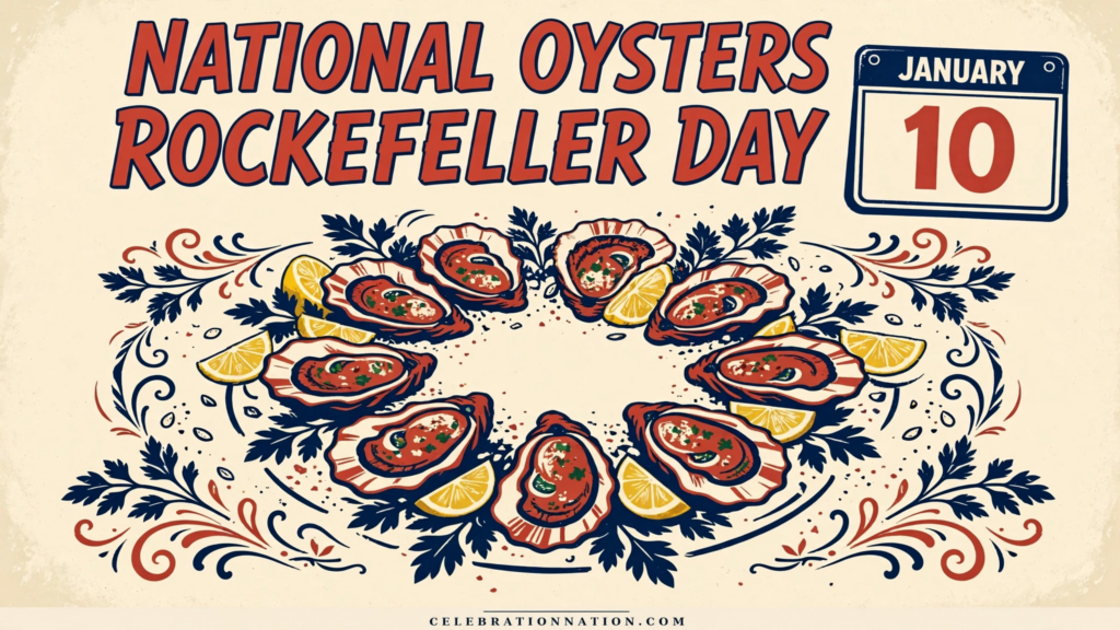 National Oysters Rockefeller Day poster