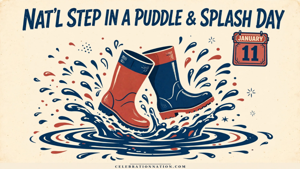 Nat’l Step in a Puddle & Splash Day poster