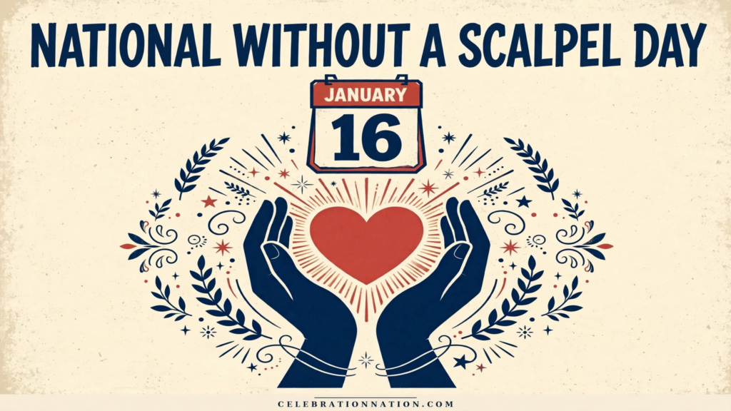 National Without a Scalpel Day poster