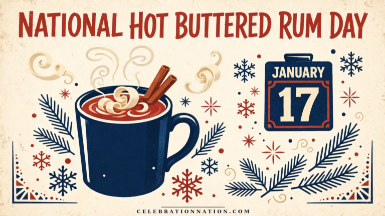 National Hot Buttered Rum Day poster