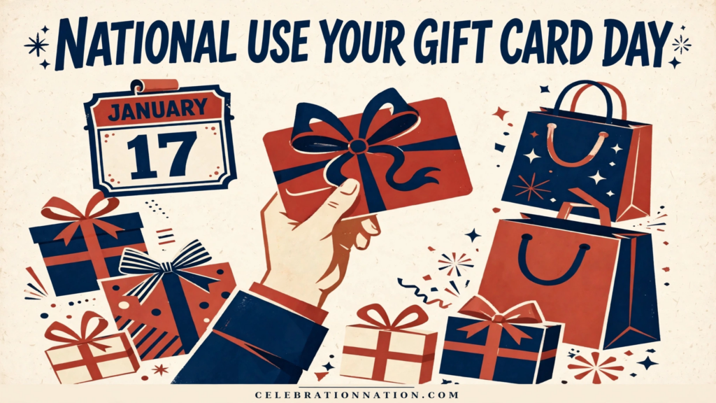 National Use Your Gift Card Day poster