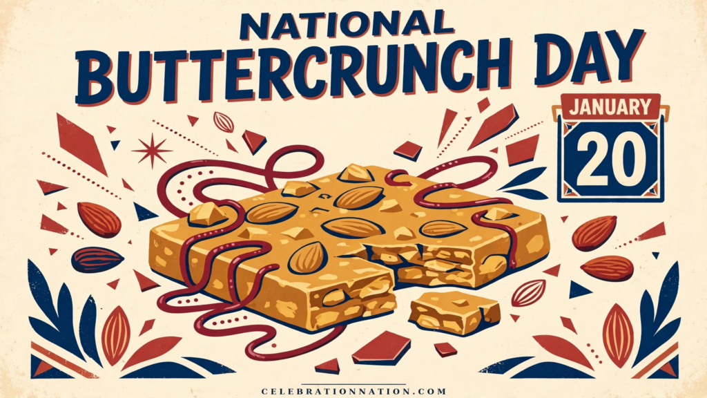 National Buttercrunch Day poster