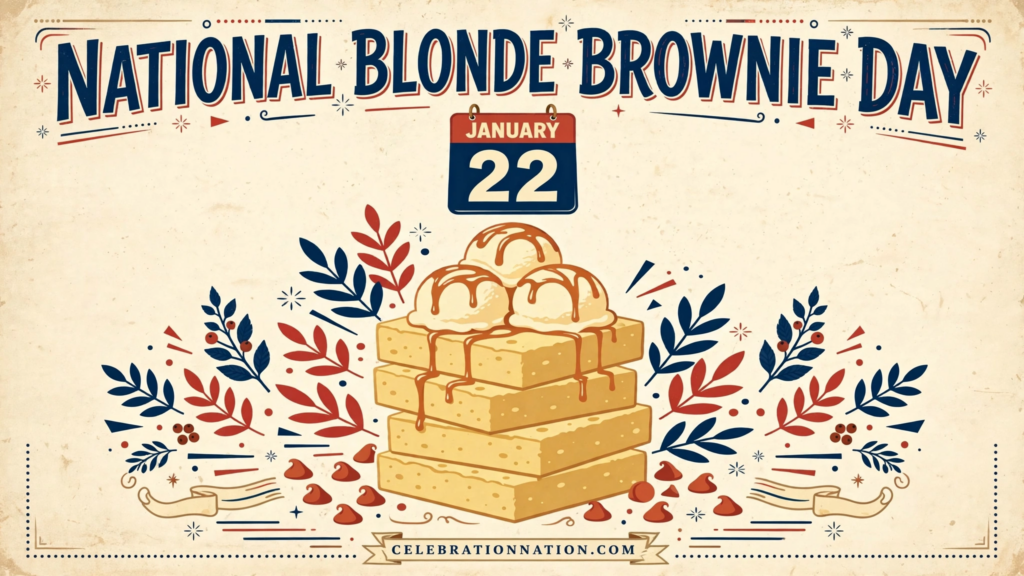 National Blonde Brownie Day poster