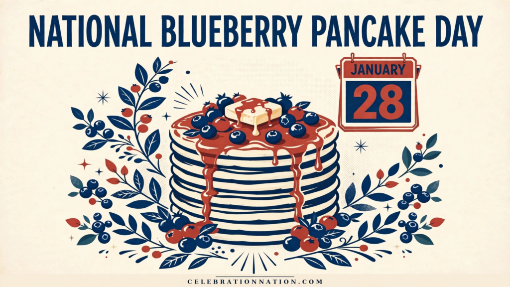National Blueberry Pancake Day poster