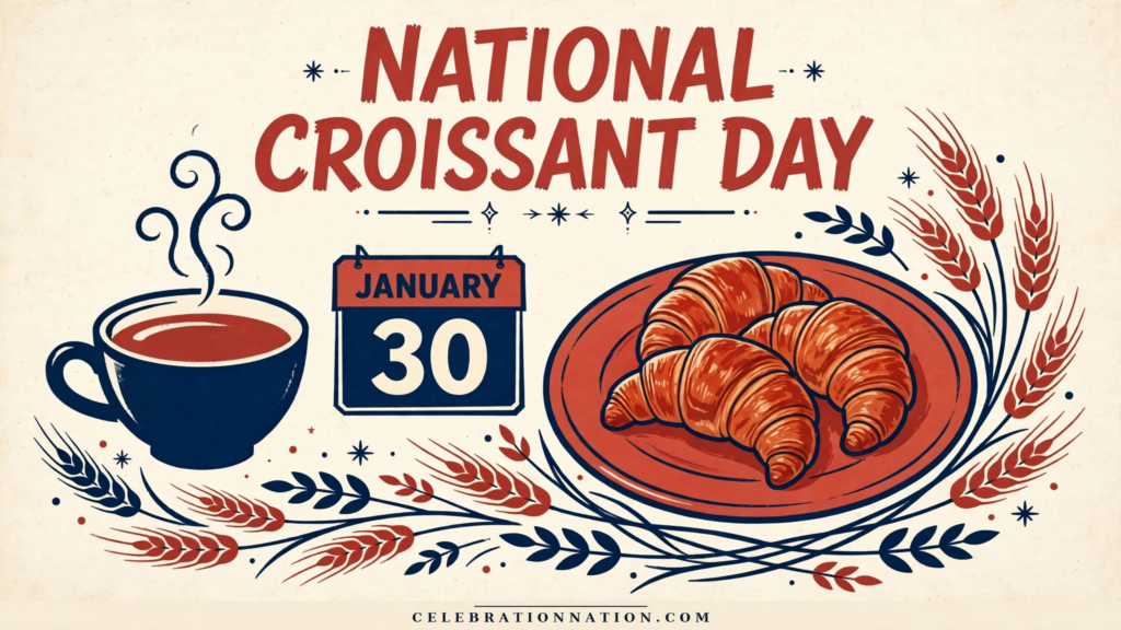 National Croissant Day poster