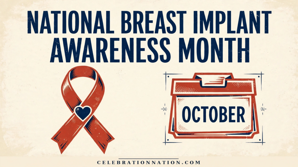 National Breast Implant Awareness Month poster