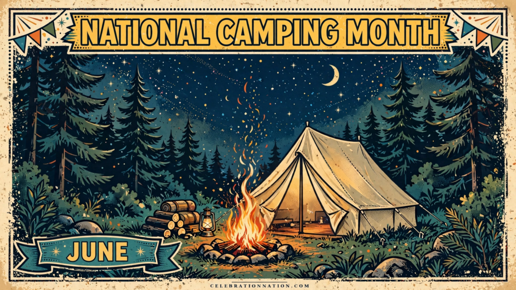 National Camping Month poster