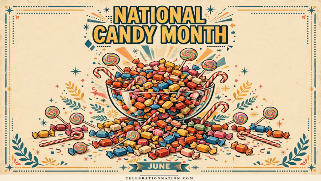 National Candy Month poster