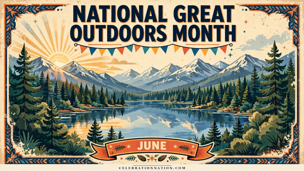 National Great Outdoors Month poster