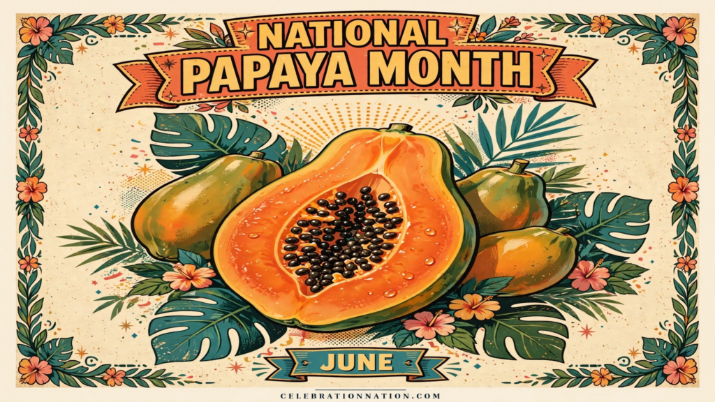 National Papaya Month poster