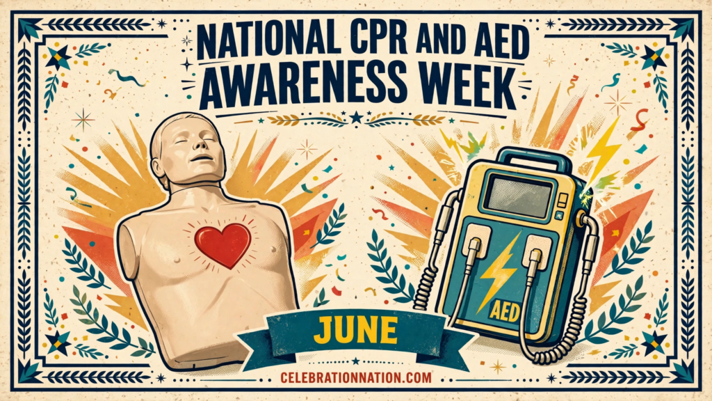 National CPR and AED Awareness Week poster